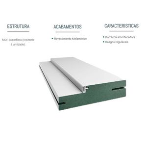 Batente Caixilho MDF Branco 7,5cm Concremwood