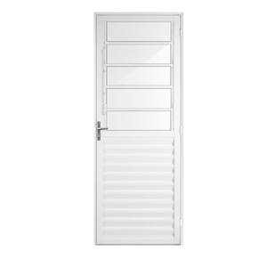 Porta de Alumínio Basculante White 210x80 Cm (AXL) Lado Direito Quality Esquadria