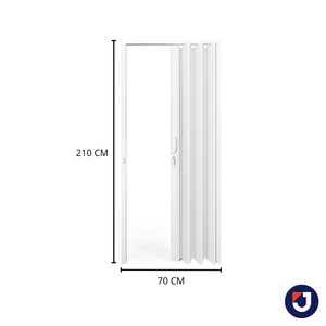 Porta Sanfonada PVC Branca 0,70x2,10 M (LxA) Novaforma
