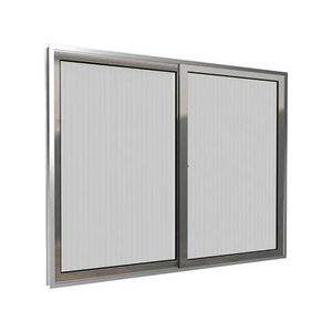 Janela De Alumínio Natural 2 Folhas 100x150 Cm (AXL) Com Vidro Canelado Quality/Prime