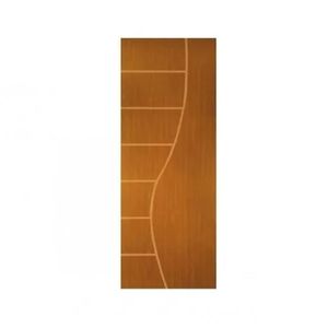 Folha De Porta HDF Mogno Linhas Horizontais 210x60 Cm SD Portas