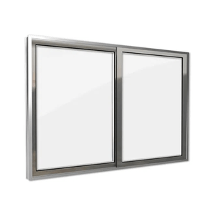 Janela De Aluminío Natural 2 Folhas 100x150 Cm (AXL) Com Vidro Liso Quality/Prime