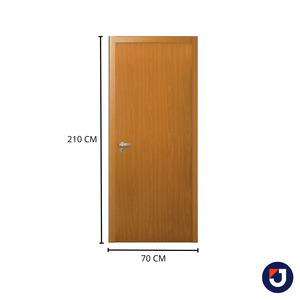 Kit Porta HDF Mogno Lisa 210x70 Cm (AXL) Lado Direito MGM Esquadrias