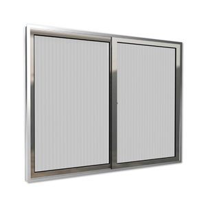 Janela De Alumínio Natural 2 Folhas 100x120 Cm (AXL) Com Vidro Canelado Quality/Prime