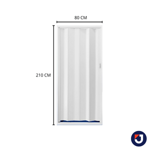 Porta Sanfonada PVC Branca 0,80x2,10 M (LxA) Novaforma
