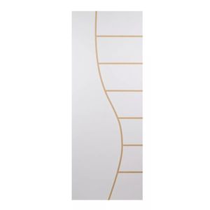 Folha de Porta HDF Branca Linhas Horizontais 210x80 Cm SD Portas