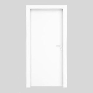 Folha de Porta Laminada Branca Lisa Linha Essenziale 210x60 cm Concremwood