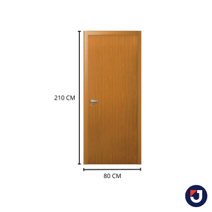 Kit Porta HDF Mogno Lisa 210x80 Cm (AXL) Lado Direito MGM Esquadrias