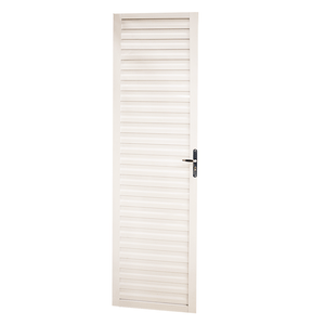 Porta de Alumínio White Veneziana 210x60 Cm (AXL) Lado Esquerdo Quality Esquadria