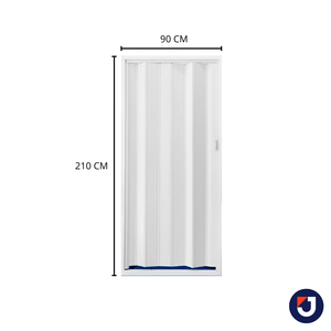 Porta Sanfonada PVC Branca 0,90x2,10 M (LxA) Novaforma