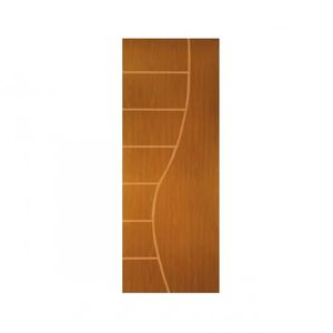 Folha De Porta HDF Mogno Linhas Horizontais 210x70 Cm SD Portas