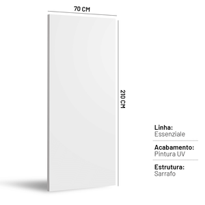 Folha de Porta Branca Lisa Essenziale 210x70 Cm ConcremWood