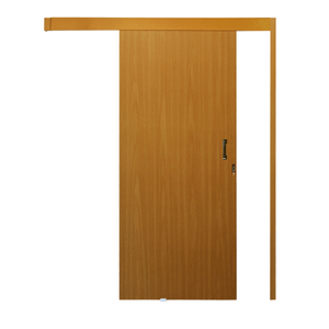 Kit Porta HDF Correr Mogno 215x80 Cm (AXL) MGM Esquadrias