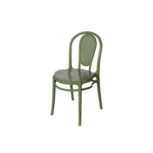 Cadeira Retro Rattan Verde Forte Plástico