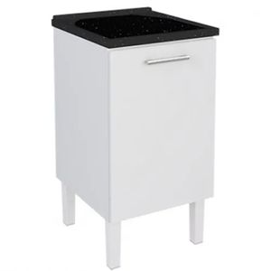 Gabinete Aço Venus Com Tanque Preto 50x50 Cm Cozimax