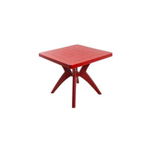 Mesa Quadrada Nature Vermelha Forte Plástico