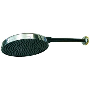 Chuveiro 1/2 8" Cromado Braço Preto Reto 43 Cm Cv83 Astra