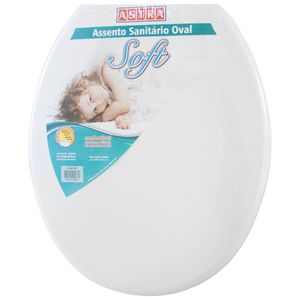 Assento Sanitário Soft Oval Branco Tpj/As 44,7 Cm Universal Astra