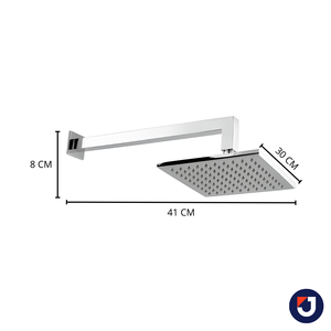 Chuveiro Articulado 8" Abs Quadrado Cromado Square Imperatriz