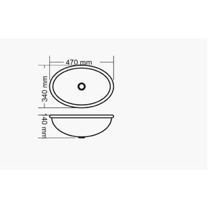 Cuba De Embutir Oval 350x270 Mm Branca Luzarte