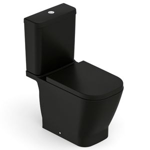 Kit Vaso Sanitário Com Caixa Acoplada Gap Mate Black Com Caixa Acoplada 3/6 Litros Roca