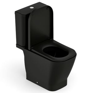 Kit Vaso Sanitário Com Caixa Acoplada Gap Mate Black Com Caixa Acoplada 3/6 Litros Roca
