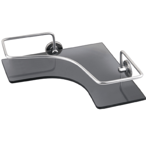 Porta Shampoo Metal Vidro Fumê Meia Lua 030574/1302 Hidrolar