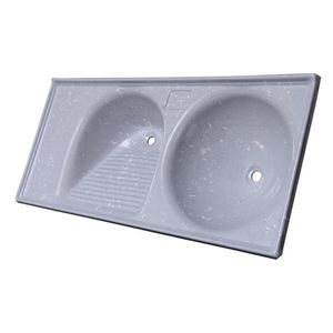 Tanque Fibra Baby Duplo Cinza Marmorizado 1 M D Fibra