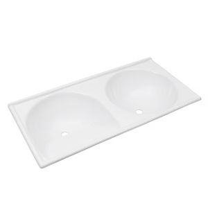 Tanque Fibra Baby Duplo Branco Gelo Marmorizado 1 M D Fibra