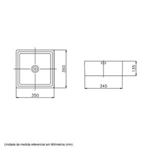 Cuba De Apoio 350x350 Mm Q5 Basic Branca Celite