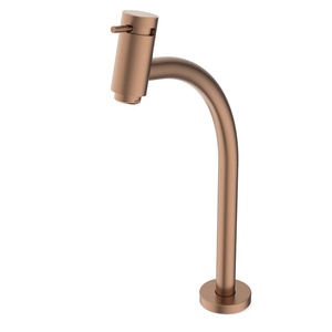 Torneira Lavatório de Mesa Bica Alta Rose Gold Matte Celite