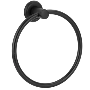 Porta Toalha Argola Faetto Preto Fosco Hidrolar