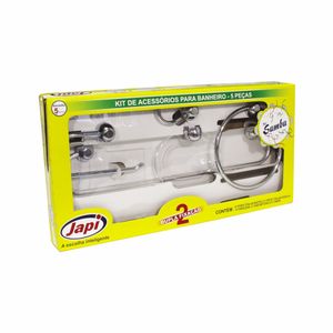 Kit De Acessórios Samba Cromado 5 Peças Japi
