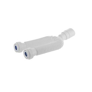 Sifão Duplo Sanfonado Universal Branco 114804 Liege