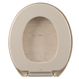 Assento Sanitário Comum Oval Anatômico Marmorizado Astra