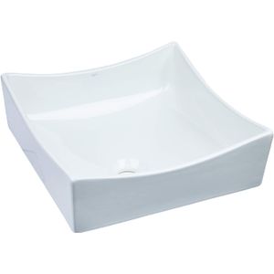 Cuba de Apoio Quadrada Ravena Branca 34,5x34,5x16 Cm Japi