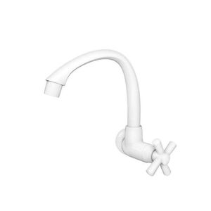 Torneira Cross de Cozinha Parede Alta Bica Móvel Branca 1/2"-3/4" 7,5 Cm Tigre