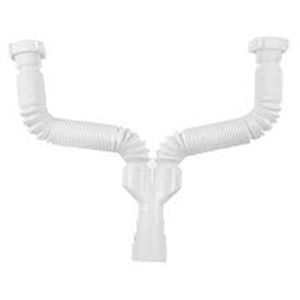 Sifão Sanfonado Universal Branco Duplo Astra