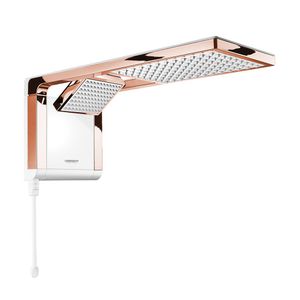 Ducha Acqua Duo Ultra Branco e Rosê 220V 6800W Lorenzetti