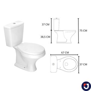 Kit Vaso Sanitário Com Caixa Acoplada Ravena Branco Deca