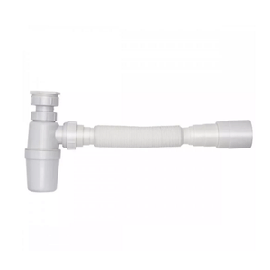 Sifão Sanfonado Universal Branco com Copo Liege