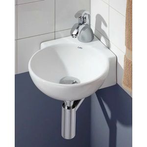 Lavatório Suspenso de Canto M 39x29x12 cm Branco Celite
