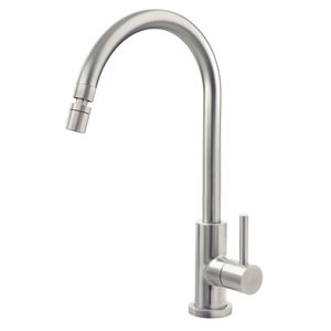 Torneira Bancada Arko Aço Inox com sistema anti-gotejamento Tramontina