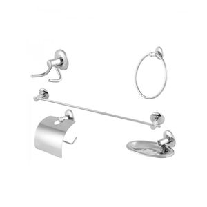Kit Acessórios De Banheiro Basic 5 Peças Cromado Imperatriz