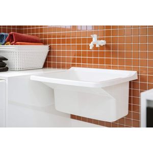 Tanque Lavanderia De Plástico 47x43x27 Cm 22 Litros Branco Astra