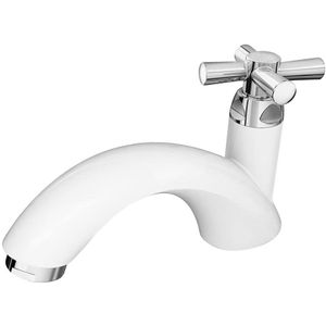 Torneira Para Lavatório Cross Branca/Cromado 1/2" Tigre