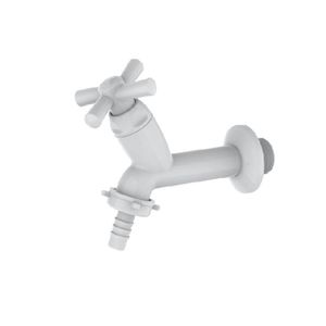 Torneira Cross Tanque Bico Mangueira Branco 1/2-3/4" 10 Cm Tigre