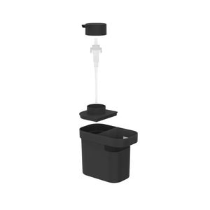 Dispenser Para Detergente E Organizador De Pia Trium 650 Ml Preto Ou