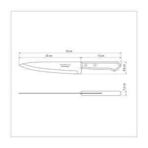 Faca Peixeira Dynamic com Lâmina de Aço Inox e Cabo de Madeira 8" Tramontina