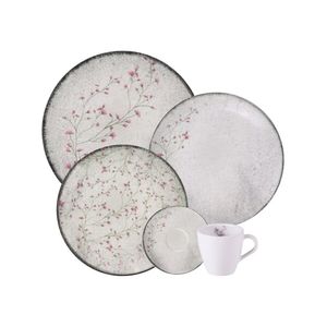 Jogo De Jantar Decorado Floralis 20 Peças Tramontina